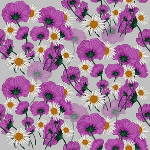 Wild Flowers Grey - Normal