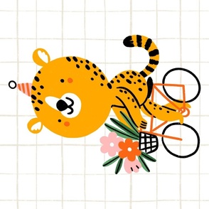 Cheetah on a bicycle