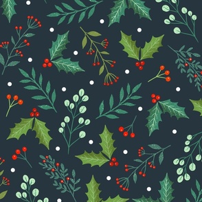 Holiday Botanical Pattern 