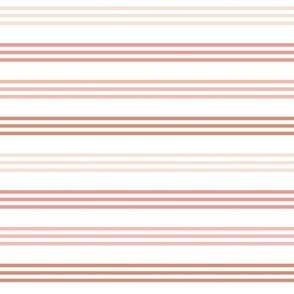 XOXO Valentines Day  Multi Stripes on White-Large
