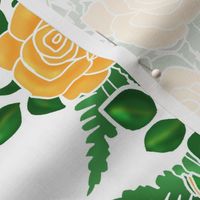 Old Rose Vertical Stripe Yellow Stencil