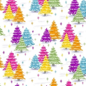 Rainbow Christmas Trees