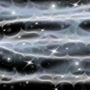 White and Light Blue Vapor Waves in Space