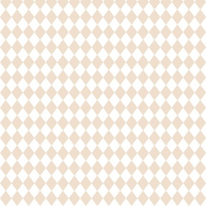 Small White and Natural Color Diamond Harlequin Pattern