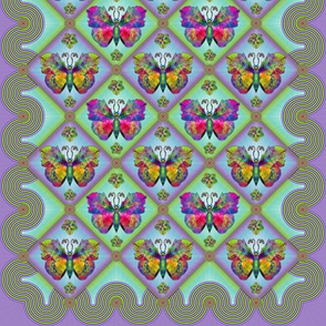 Fantasy Butterfly quilt panel