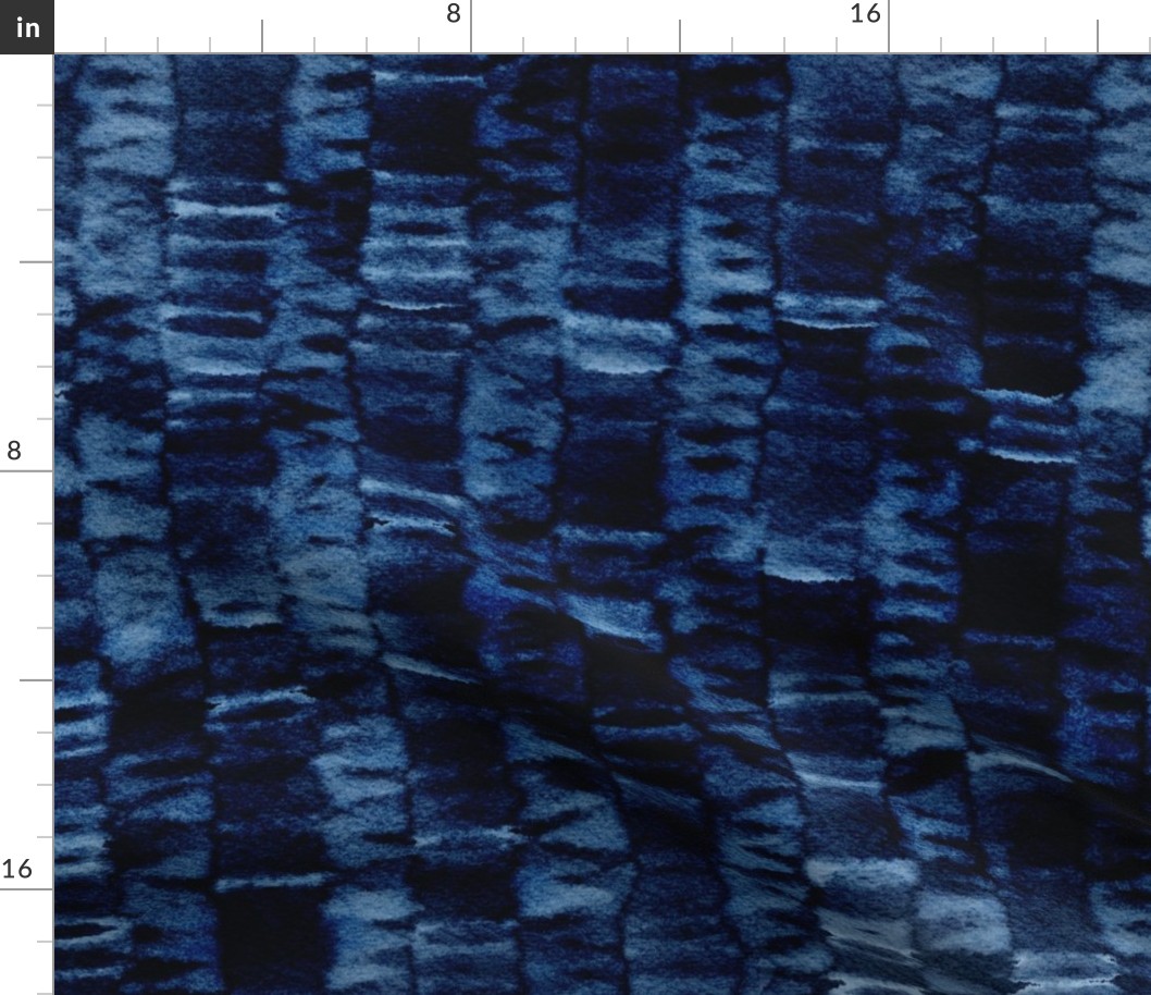 shibori - white stripes on indigo blue - shibori textile pattern