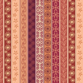Decorative Stripes (Warm Tones) Medium Scale