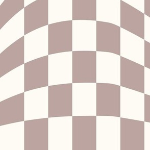 Mauve Wavy Checkerboard