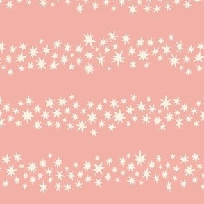 Stars lines retro rose pink