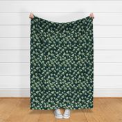 Paper White Floral on Green