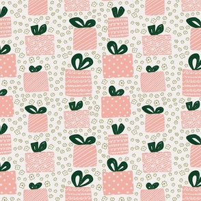 Mini fabric collection 04-Christmas Vibes-Pattern tile_Hero pattern-gift motifs