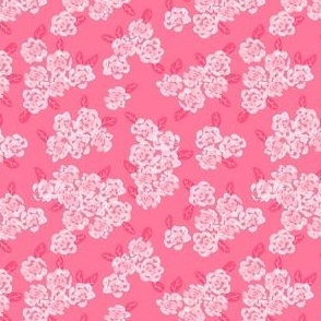 (small) Roses monochrome pink
