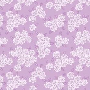 (small) Roses monochrome soft lilac
