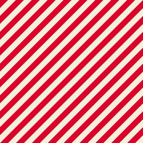 Red Diagonal Stripes - Small