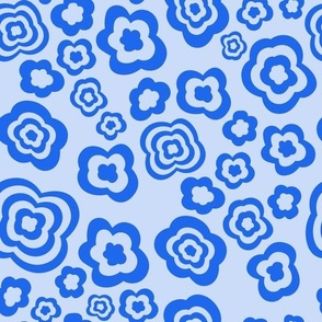 (medium) abstract floral shapes blue