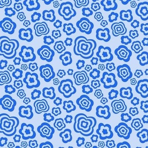 (small) abstract floral shapes blue