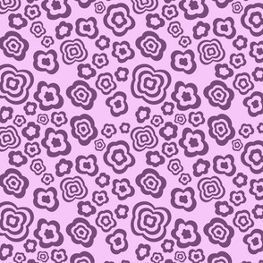 (small)  abstract floral shapes purple 