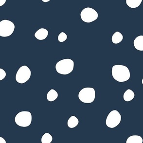 Large Scale White Dots on Navy
