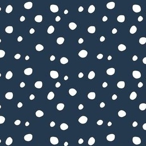 Small Scale White Dots on Navy