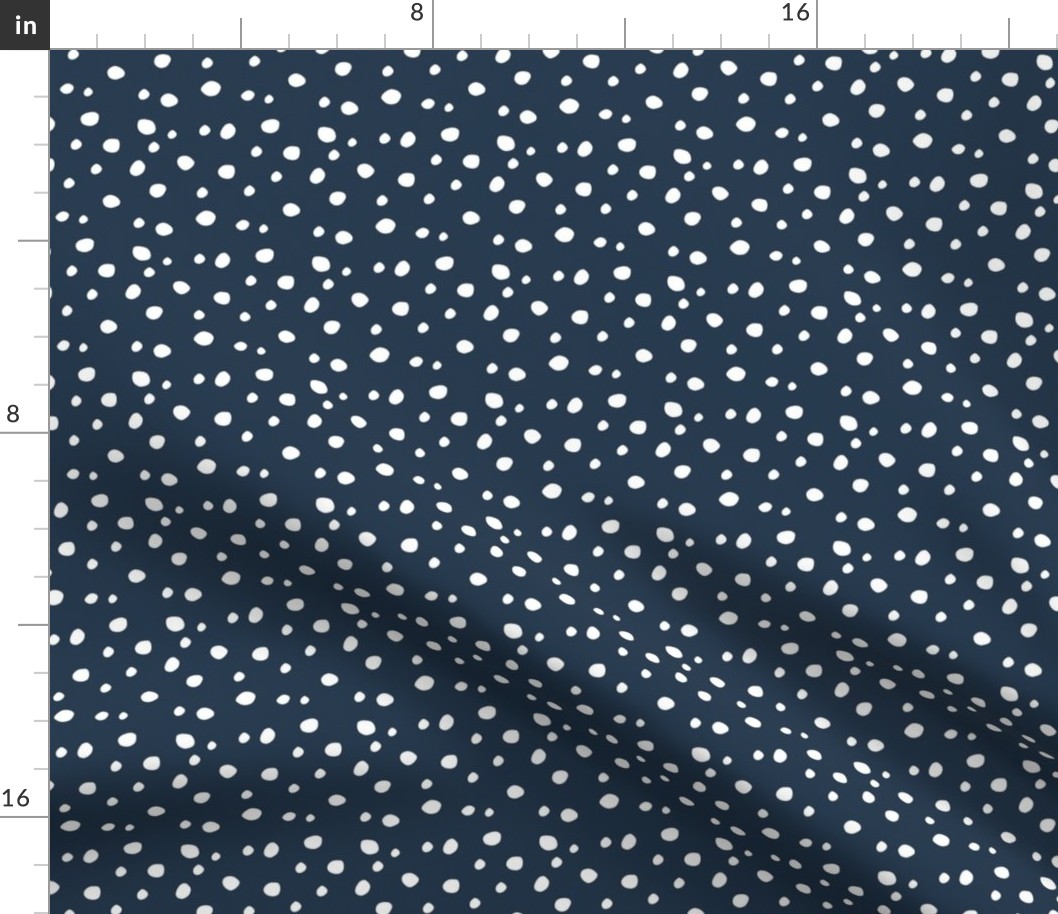 Small Scale White Dots on Navy