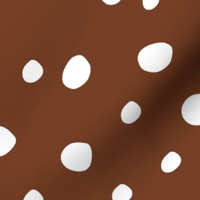 Large Scale White Dots on Cinnamon Brown