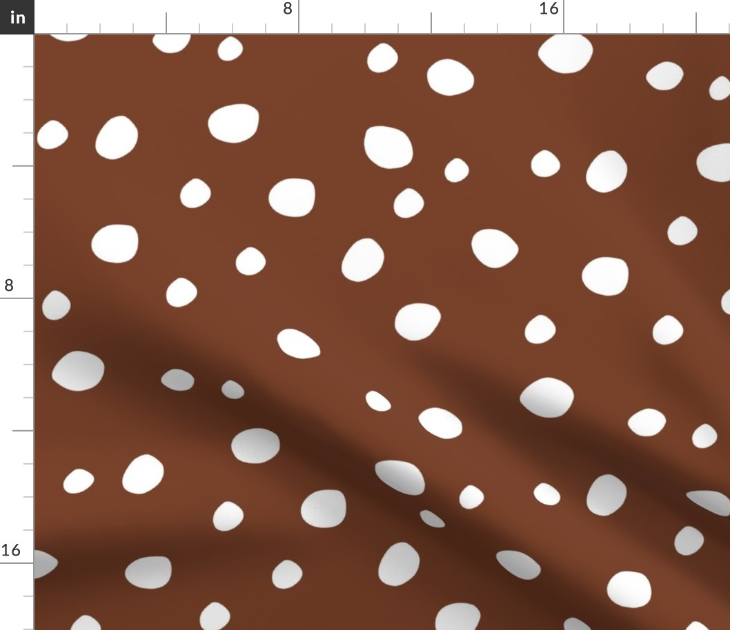 Large Scale White Dots on Cinnamon Brown