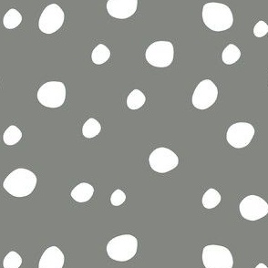 Medium Scale White Dots on Pewter 