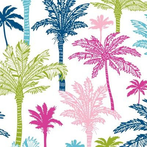Colorful Palm Trees