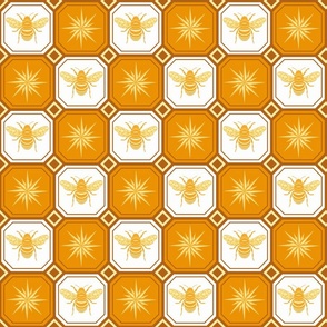 Honey color bees and checkerboard