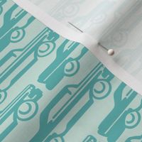 Mint Green Vintage Cars Blender Pattern 