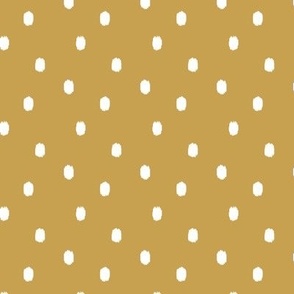 Ikat Poka Dot Mustard Yellow Regular Scale