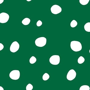 Large Scale White Dots on Emerald Green