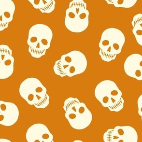 Simple skull pattern (orange) 