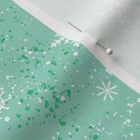 snowflake splatter green 