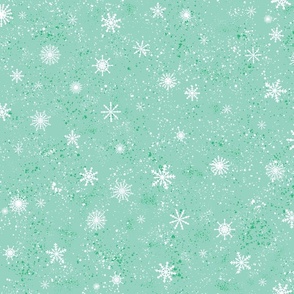 snowflake splatter green 