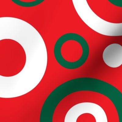 Mod Christmas Circles Red