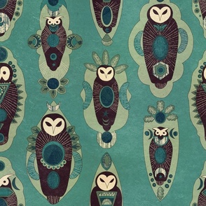 Owls with patterns