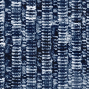 shibori - white stripes on indigo blue II - shibori textile pattern