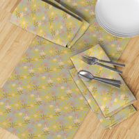 Passion Fruit Floral on Gray