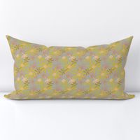 Passion Fruit Floral on Gray