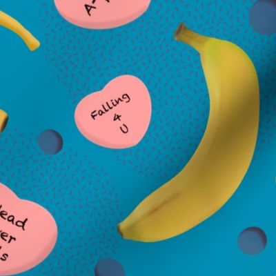 Funny banana hearts