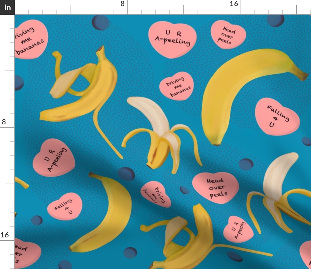 Funny banana hearts