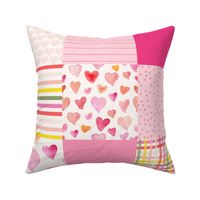 sweetness valentines faux quilt - hearts