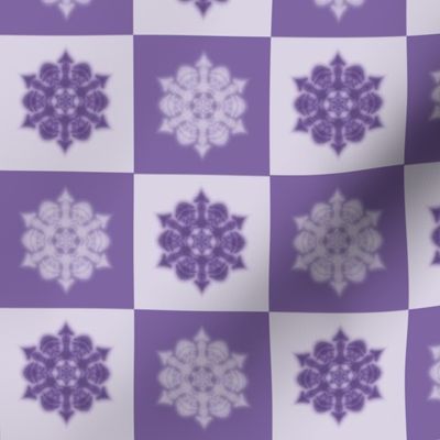 snowflake checkers (purple)