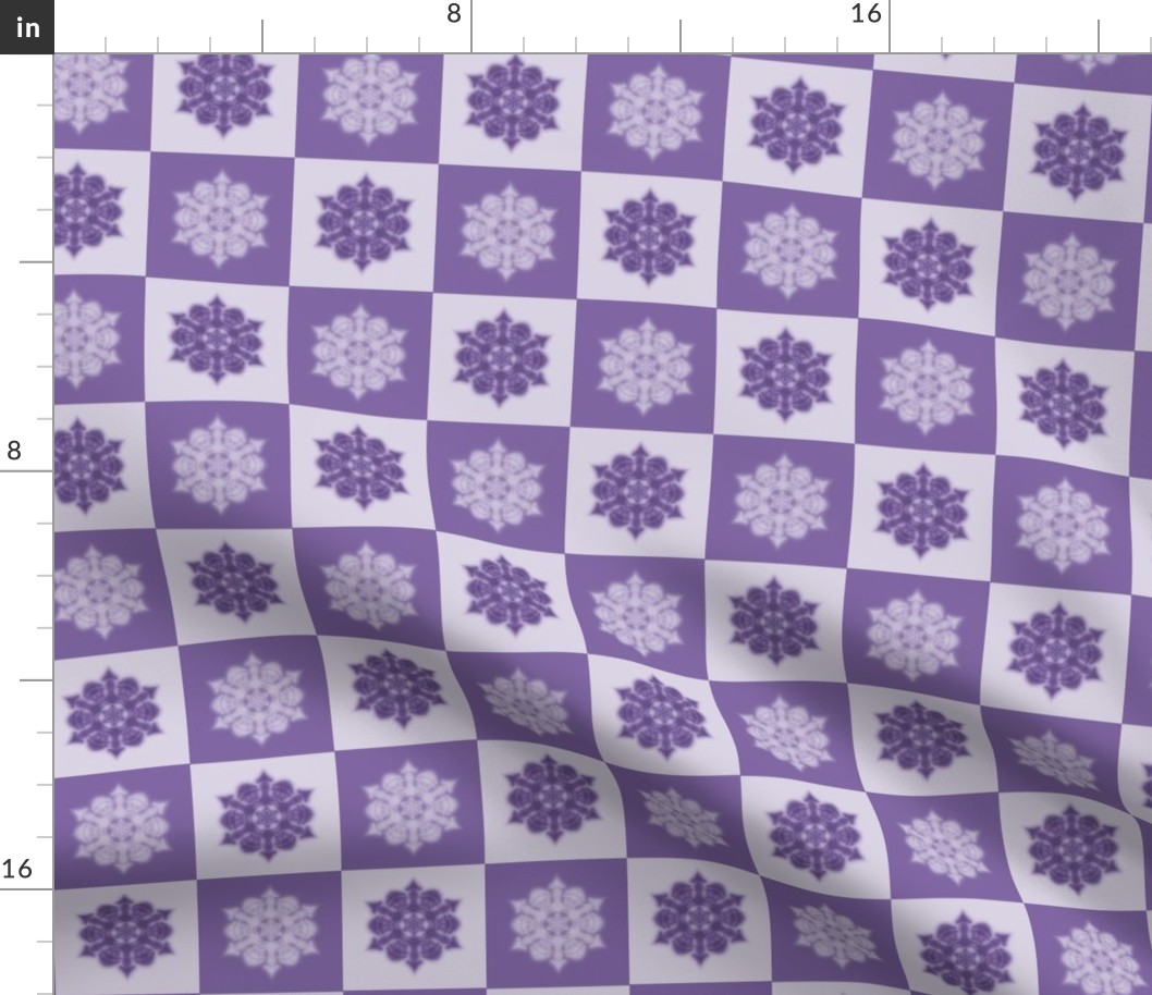 snowflake checkers (purple)