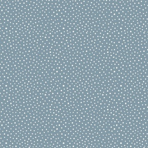 Scatter Paint White Dots On Blue Gray
