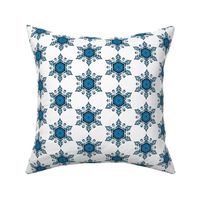 tribal snowflake (blue)