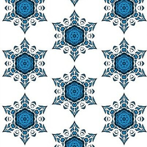 tribal snowflake (blue)