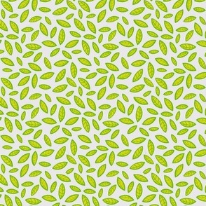 Small spring green leaves, perfect for quilting, blender print or home decor