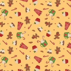 Christmas treats- yellow background medium scale